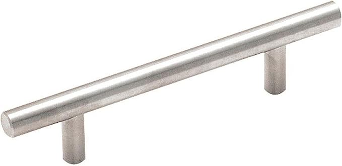 Amerock Cabinet Pull Stainless Steel 3-34 inch (96 mm) Center to Center Bar Pulls 1 Pack Drawer Pull Drawer Handle Cabinet Hardware