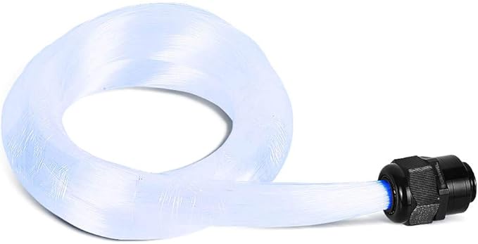 GIDEALED LED Fibre Optic Cable 3 m 225 Pieces (0.75 mm x 200 + 1.0 mm x 20 + 1.5 mm x 5) PMMA Plastic End Glow Fibre Optic Fibre Cable for Star Ceiling Lighting All Types Light Engine Drivers