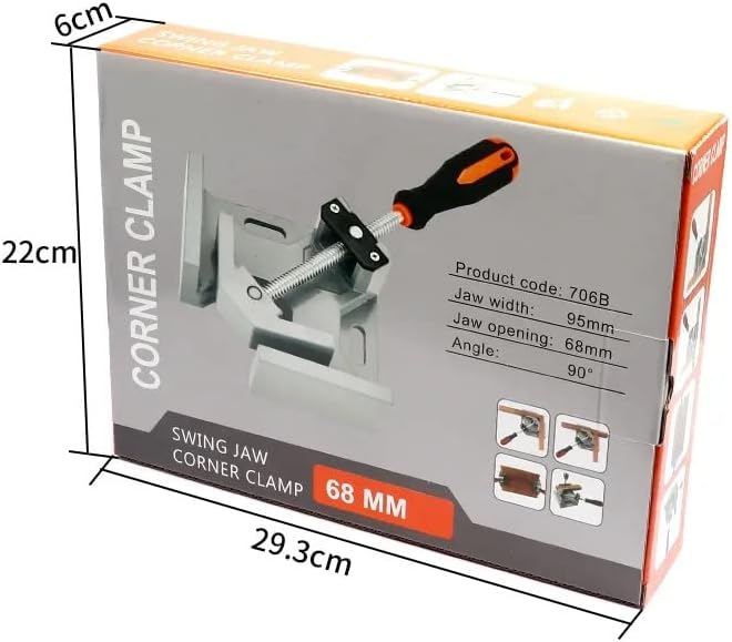 Gadget Guys 90 Degree Clamp - Woodworking and welding clamp right angle - Great for framing with nominal lumber