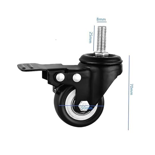 Casters Threaded stem Swivel casters with Brake Lock for Furniture and workbenches
