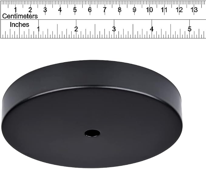 Arturesthome 4.7" Black Ceiling Canopy Light Kit Rewind Single Hole with Hardware,Ceiling Plate for Pendant Lighting or Chandelier,Easier to Install Than Standard Canopies
