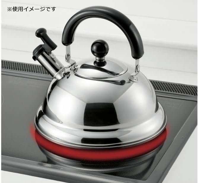 JapanBargain, Quickone Takei Energy-Saving Fuefuki Whistle Kettle, Induction Cookware, Made in Japan, 2.5 Liter