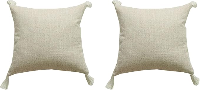 Throw Pillow Cover Pack of 2, Decorative Throw Pillow Case, Japanese Cushion Cover with Zipper Closure, Pillow Covers for Chair, Sofa, Bed, Living Room and Home Decor, 18 x 18 in Day