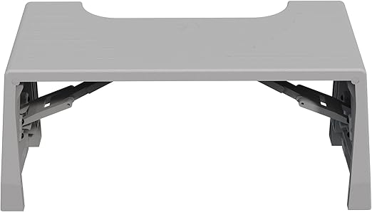 Squatty Potty Porta Traveler Foldable Toilet Stool for Travel, 7" Height, Gray