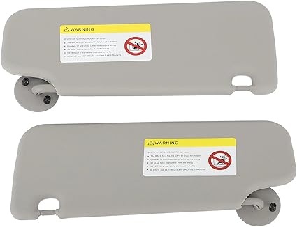 1 Pair Sun Visor Left Right Sun Visor with Mirror Replacement Compatible for Sonic Aveo 2012 to 2016 Grey Left Driver Side Sun Visor