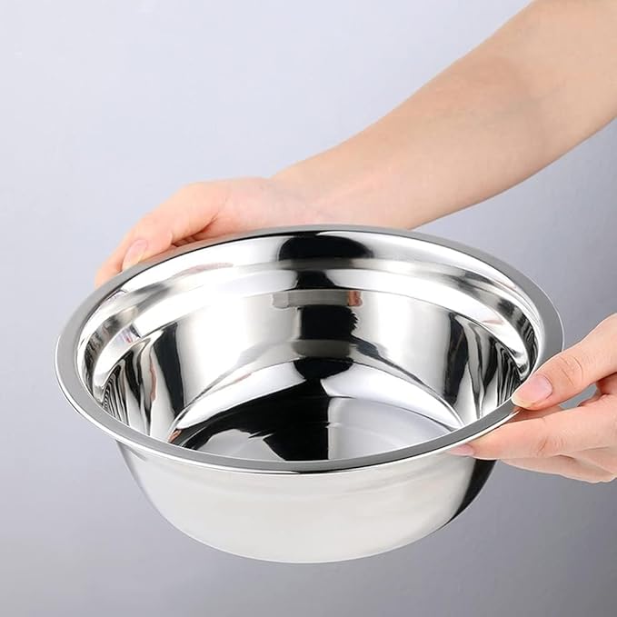 Household Stainless Steel Bowl 304 Small Large Kitchen Sink Circular Washbasin Soup Bowl Basin ened and Deepened Bowl