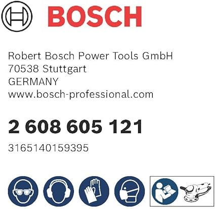 Bosch 2608605121 125Mm P400 5 PCE F355 Sanding Discs Stone Velcro 8 Hole