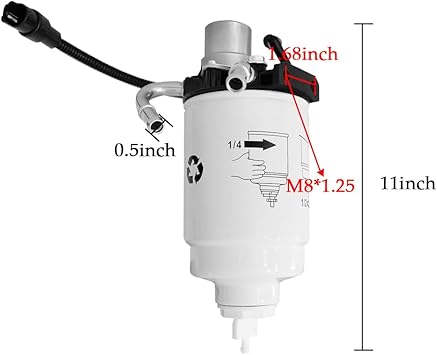 TP3018 Fuel Filter and 12642623 Fuel Filter Head Replacement for 6.6L Duramax Diesel CHEVY Silverado GMC Sierra 2005-2012 2500HD 3500HD