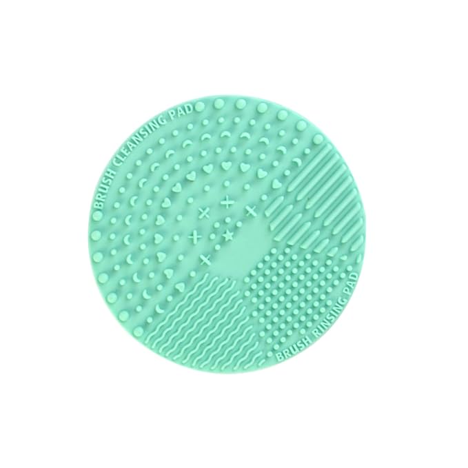 Round Makeup Brush Cleaner Pad Silicone Makeup Brush Scrubber Easy to Pads