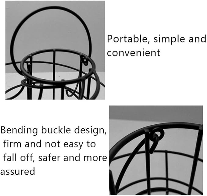 Modern Iron Spiral Egg Storage Roller Rack Keeper Space Saver 24 Eggs, Black, 18x30.5cm
