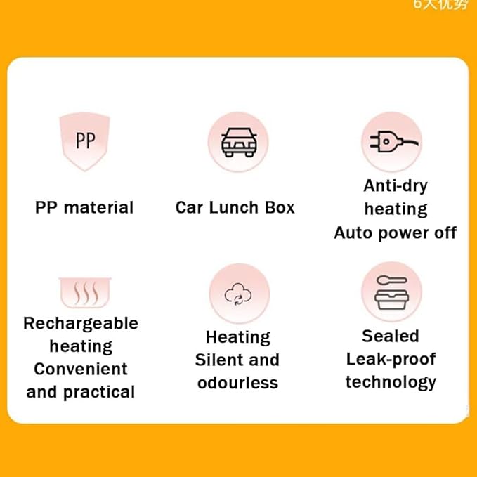 Car Electric Lunch Box 12V24V,Heat Lunch Box,Portable Food Warmer Lunch Box for Car and Truck Jobs,Suitable for Travelling, Office, Home(Blue)