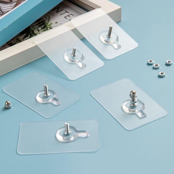 Adhesive wall hooks (13 pounds maximum), screwless wall hooks without nails for photo frames, waterproof and oil-resistant hooks for decorations and kitchen shelves
