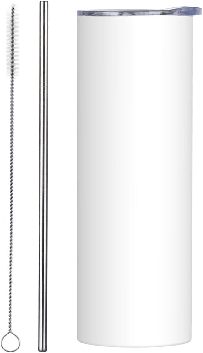 Text Personalized Skinny Tumblers 20oz Stainless Steel Insulated Tumblers Double Wall Coffee Cup For Hot, Cold Drinks Style04