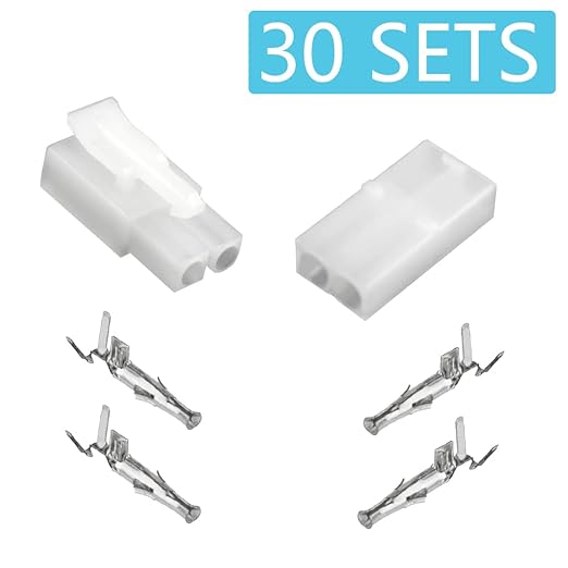 WMYCONGCONG 30 Pairs Male Female Connector with Pins Compatible with Large Tamiya Connector Type A