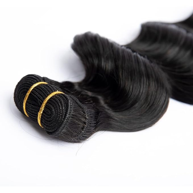 OURI Hair 9A Loose Deep Wave Bundles Human Hair 1 Bundle 100 Unprocessed Virgin Brazilian Loose Deep Wave Human Hair Weaves 100g (24 Inch)