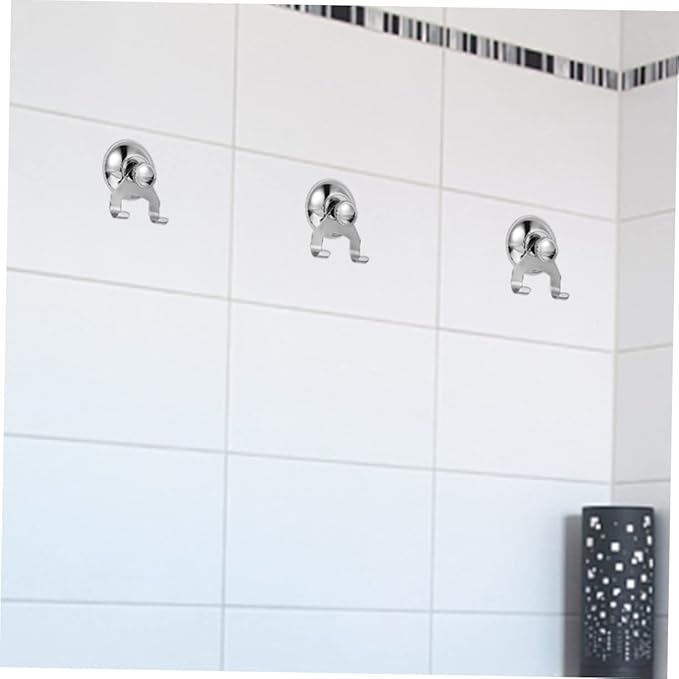 Stainless Steel Suction Cup Hook for Shower and Kitchen Strong Suction Hooks for Hanging Coats Towels and Accessories No Trace Design for Bathroom and Home Use