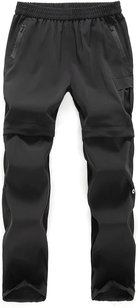 HARGLESMAN Boys Cargo Pants Kids' Casual Outdoor Quick Dry Waterproof Hiking Climbing Convertible Trousers