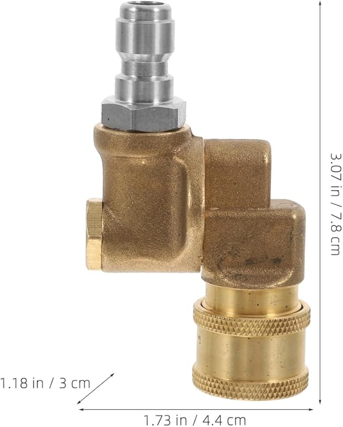 Milisten Quick Connect Adapter for Pressure Washers High Pressure Washer Nozzle Connector Multi-Angle Quick Connect Fitting