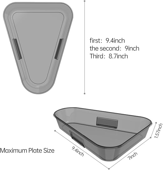 Reusable Pizza Storage Container with 3 Mergable containers - Combined Pizza PP Container to Organize & Save Space, Red&Black