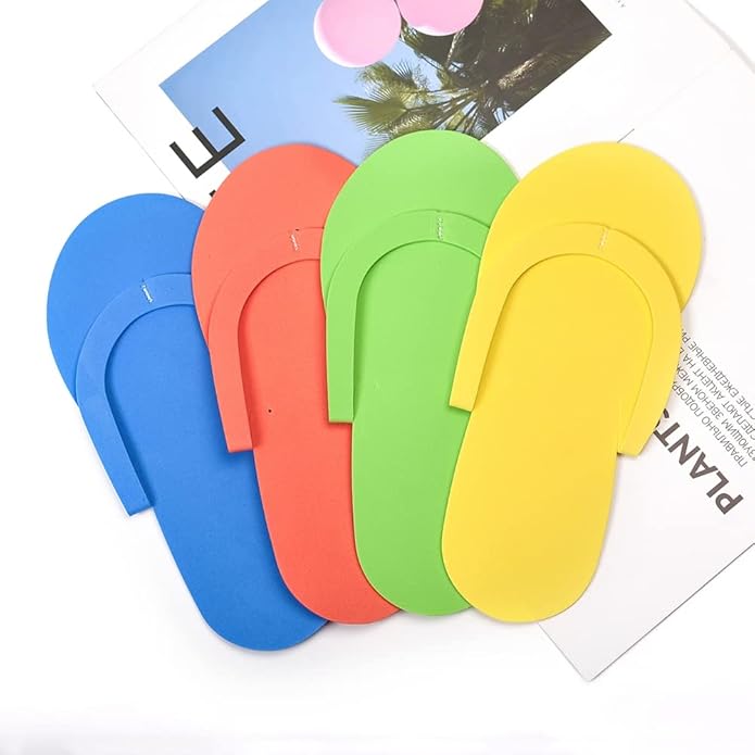 Disposable Pedicure Slippers Foam Pedicure Sandals Spa Pedicure Flip Flops Pedicure Shoes for Salon Nail Spa or Home Hotel Use
