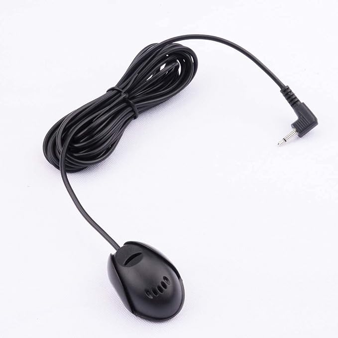 Mic 3.5mm External Microphone Assembly for Car Vehicle Head Unit Bluetooth Enabled Audio Stereo Radio Receiver GPS DVD with 3m Cable Plug and Play, FL11