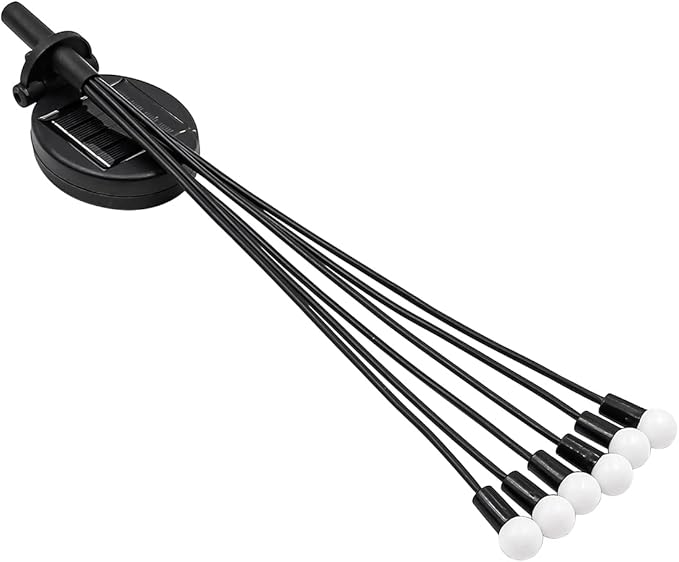 Pack of 2 Solar Powered Firefly Lights Outdoor Waterproof, Solar Starburst Swaying Garden Lights, Swaying When Wind Blows Solar Garden Lights Outdoor Decorative String Lights