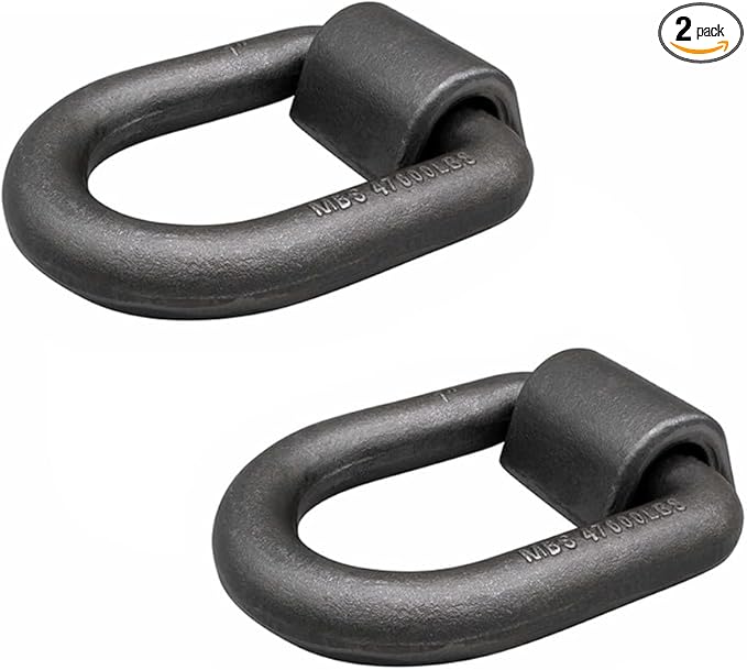 Mytee Products (2 Pack) 1" Heavy Duty Weld-On Forged D Ring 47,000 Lbs