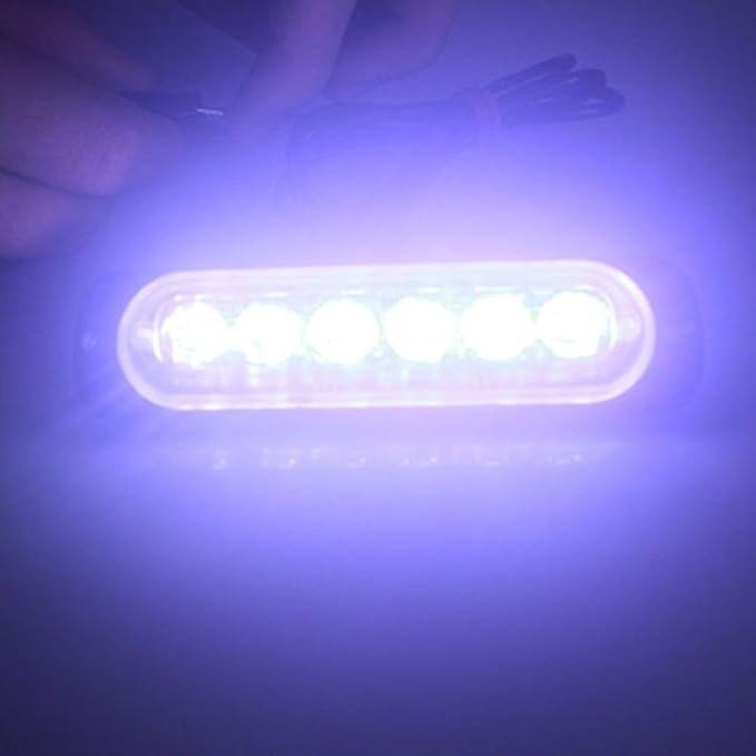 12-24v 18W Mini 6LED Light Work Bar Lamp Driving Fog Off road SUV Auto Car Boat Truck Ultra Thin Flash Lamp Warning Lamp - (Color: Yellow)