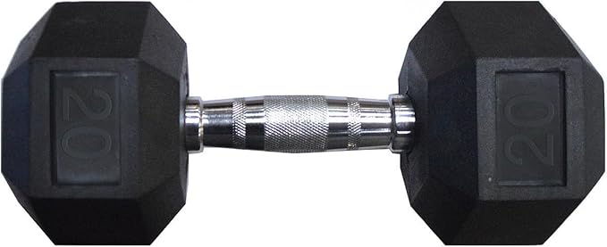 Rubber Coated Dumbbells - No Roll Design Easy-Grip Steel Knurled Handle, Weights Dumbbells Set for Strength Training - Ideal Weights Set for Home Gym