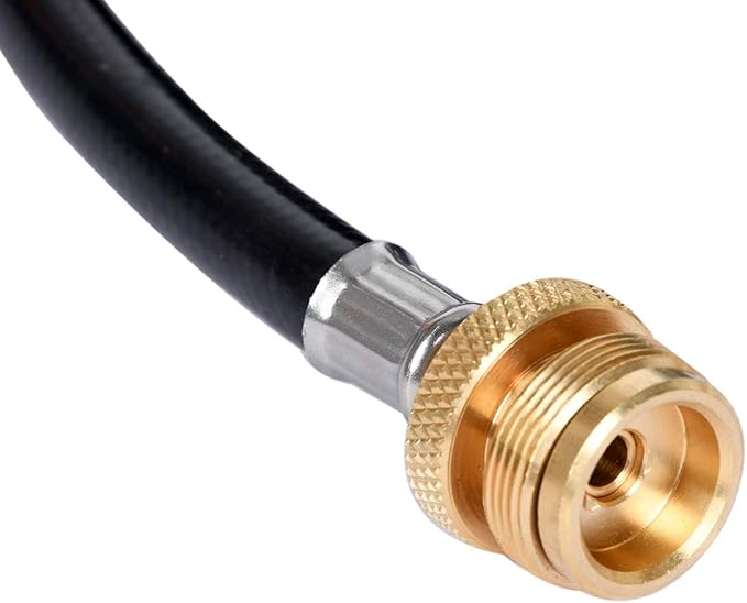 GasSaf 6FT Quick Connect Propane Hose for RV to Grill, 14" Quick Disconnect Lp Gas Line Connects 1 lb Portable Appliance to RV