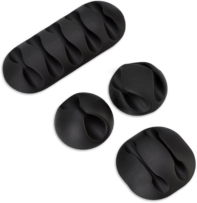 10Pcs Universal Desktop Cable Holder, Cord Organizer Clip for Charging Cables USB Cables Audio Cables Network Cables, etc