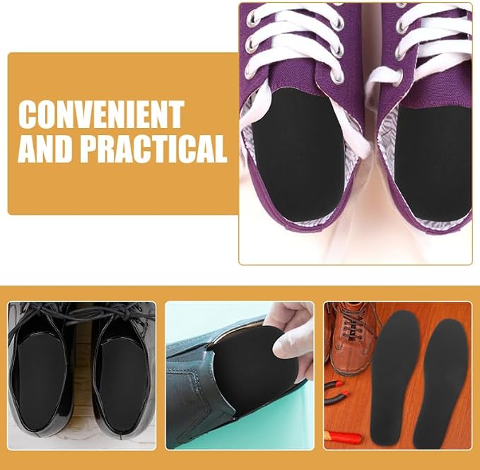 Hemobllo Puncture Resistant Insoles for Men and Women, Ultra Thin Manganese Steel Shoe Inserts for Work Boots, Anti-Nail Protective Sole Inserts for Hiking & Construction Safety, 1 Pair( size 12 )