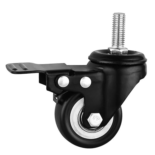 Casters Threaded stem Swivel casters with Brake Lock for Furniture and workbenches
