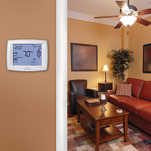 White Rodgers Emerson 1F95-1277 Touchscreen 7-Day Programmable Thermostat, White