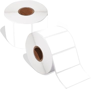 Spartan Industrial 2.25" X 1.25" Direct Thermal White Labels Perforated Barcode Address Stickers - Works with Rollo, Zebra, MUNBYN Desktop Printers - 2 Rolls, 1000Roll