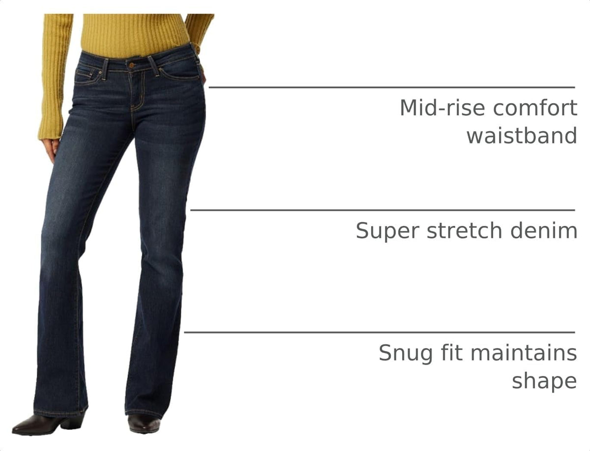 4M/W27 L32 Levi Strauss Signature Gold Women's Mid-Rise Bootcut Jeans Stretch Denim, (Also Available in Plus)