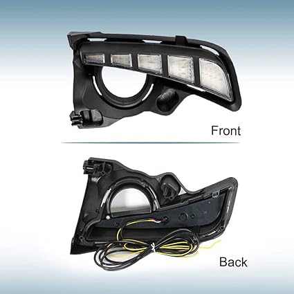 Daytime Running Light For Toyota Highlander 2017 2018 2019 LED Fog Lam[s With Dynamic Turn Signal Replacement Lamp + Wiring Harness