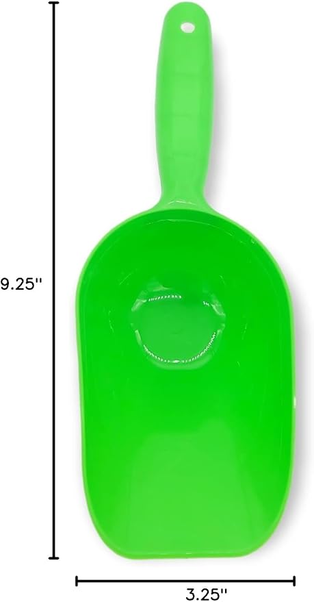 Colorful BPA-Free Pet Food Scoop - Measures Up To 1 Cup (Green, 1 Pack)