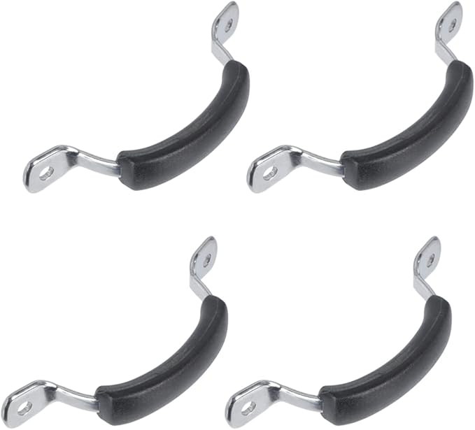 4PCS Stainless Steel Pot Lid Handle Replacement, Heat Resistant Pot Cover Knobs, Easy to Install Kitchen Cookware Handles, Black, 5.51 2.36 0.78inch