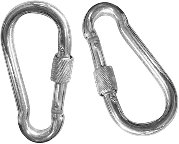 Heavy Duty Metal Hanger Set Swing Porch Hook Hardware - 11,000lbs Capacity - Easy Installation - Perfect for Playsets, Swings, Hammocks - Includes Carabiners - Silver