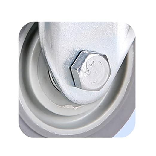Castor Wheels Heavy Duty Screw Stem Castor Pack of 2 Trolley Wheels Grey Office Chair Caster Wheels Elastomer Rubber Castor Wheels Swivel Stem Castor Wheel for Transport cart Furni