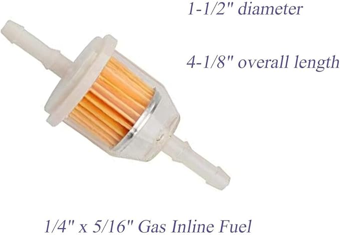 AM116304 Fuel Filter 25 050 22-S for John deere GY20709 X300 Z335E LA115 D130, Kohler 25 050 22-s 25 050 08-s 25 050 03-s For 14" and 516" Fuel Line