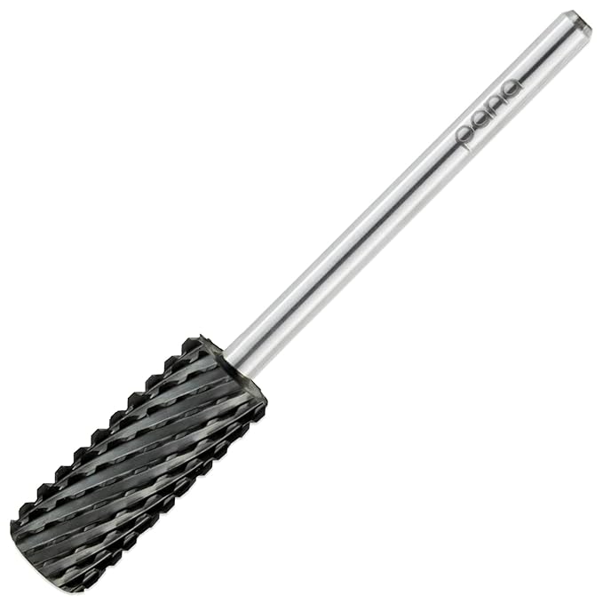 USA PANA Professional 332" Shank Size - Crystal Top Small or Large Barrel Carbide Bit - Nail Drill Bit for Dremel Machine - (Small Barrel, 2X Coarse Grit, Black)