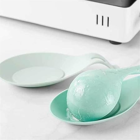 Spoon Rests Silicone Insulation Spoon Rest Heat Resistant Placemat Drink Glass Coaster Tray Spoon Pad Eat Mat Pot Holder Kitchen Accessories(1Pc White)