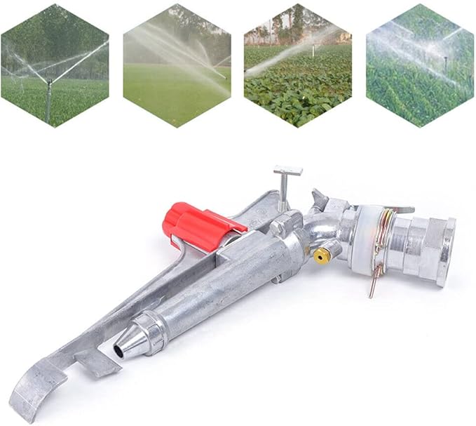 Watering Spray Adjustable Irrigation Spray Zinc Alloy Large-Area Irrigation Sprinkler Garden