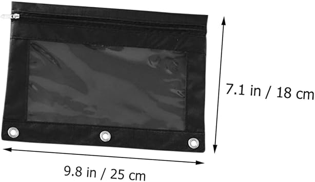 Detachable Binder Pencil Pouch Zipper Pen Holders Pencil Bag Binder Pencil Case for Office