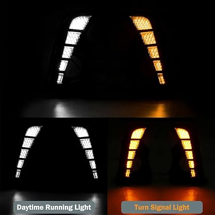 Daytime Running Light For Toyota Highlander 2017 2018 2019 LED Fog Lam[s With Dynamic Turn Signal Replacement Lamp + Wiring Harness