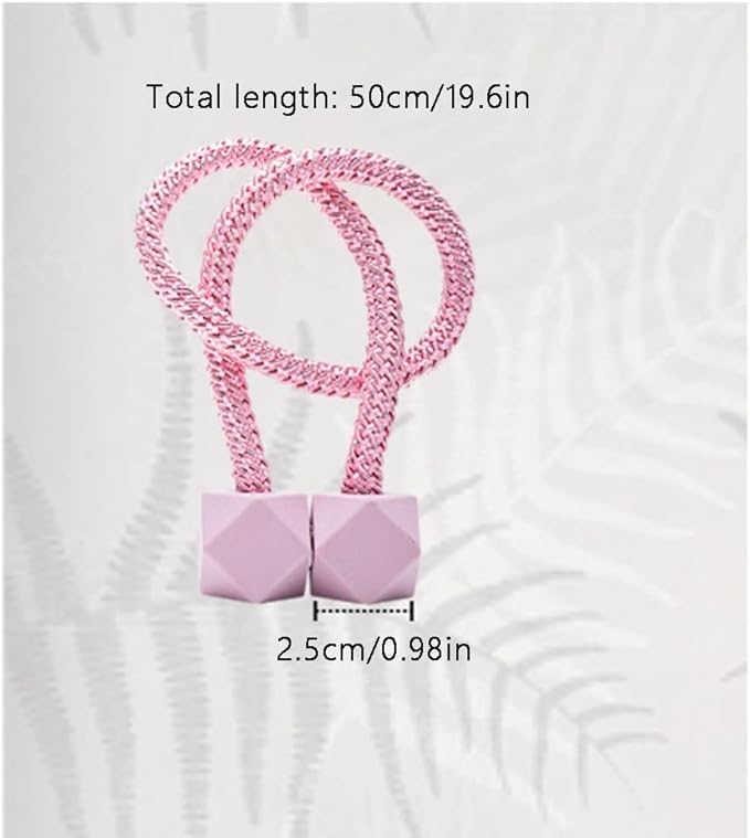 Rope Holder Buckles 2 Pack Magnetic Curtain Tiebacks, Decorative Straps No Tools Required, Convenient Magnetic Tie Backs Hooks for Patio Curtain tie Backs