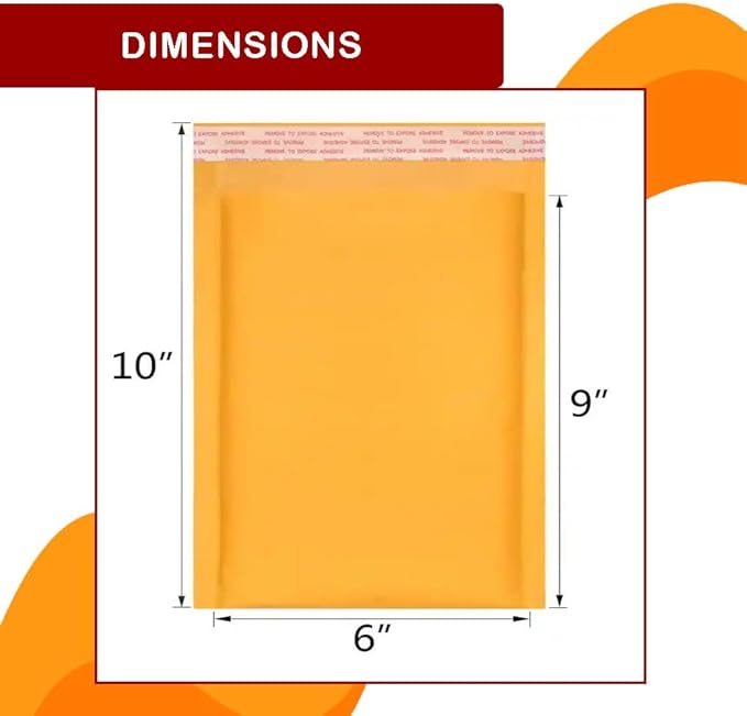 Cozybox Kraft Bubble Mailers (25 Pack) 0 6"x9" Padded Shipping Envelopes Self Sealing Cushioned Packaging Bags With Bubble Cushion (25, 0 (6x9in))