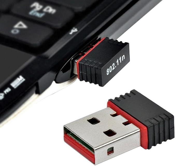 2 pcs Black 150Mbps USB and USB 2.0 WiFi Adapter Free Driver Wireless 802.11n Mini Wireless Compatible with IEEE 802.11n,IEEE 802.11g,IEEE 802.11b Standard 150M Network LAN Card Network Adapters